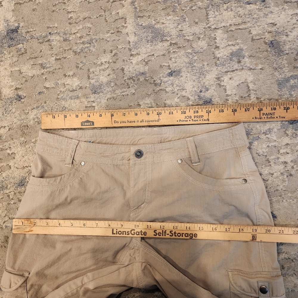 Kuhl Splash Cargo Bermuda Hiking Tan Shorts 6 Pockets Women's Size 12 - Picture 7 of 16